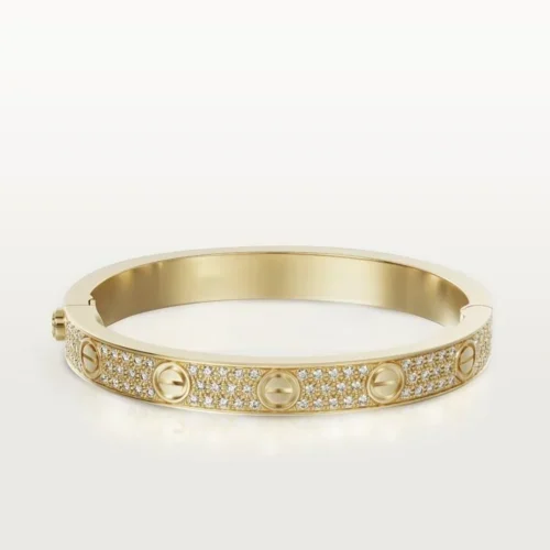 Home ZYRONO 20 Love Bracelet 6.1mm Diamond Paved Classic Model Thumbnail