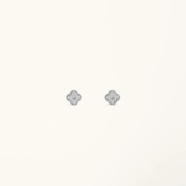 [ZYRONO] VINTAGE ALHAMBRA DIAMONDS EARRINGS FREE SHIPPING