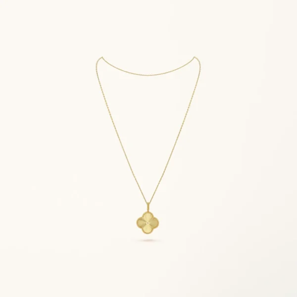 [ZYRONO] GOLD VERMEIL MAGIC ALHAMBRA NECKLACE FREE SHIPPING