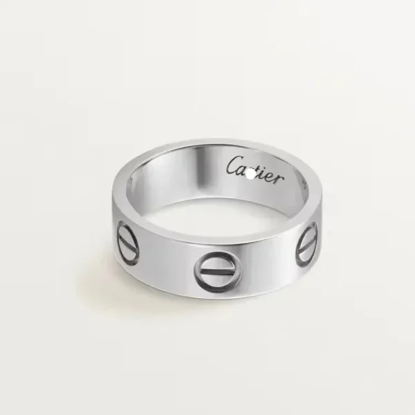 [ZYRONO] LOVE RING CLASSIC MODEL WHITE GOLD VERMEIL WITH SCREW MOTIF