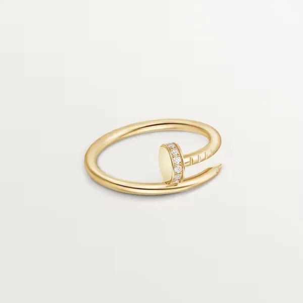[ZYRONO] JUSTE UN CLOU RING SMALL MODEL YELLOW GOLD VERMEIL WITH DIAMONDS