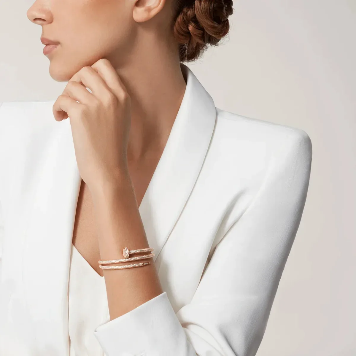 juste bracelet 35mm double rows full diamonds ezsnw
