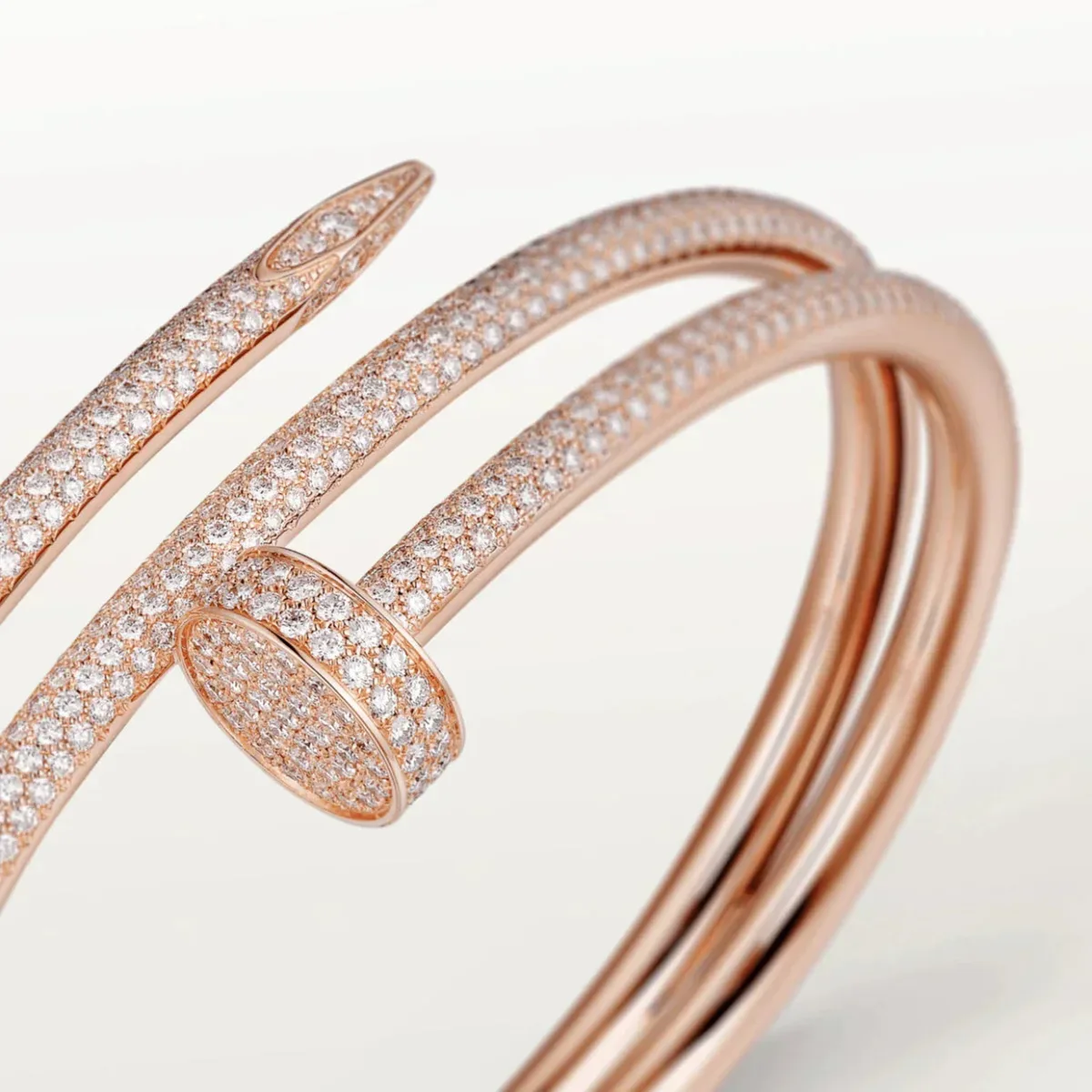 juste bracelet 35mm double rows full diamonds hntji