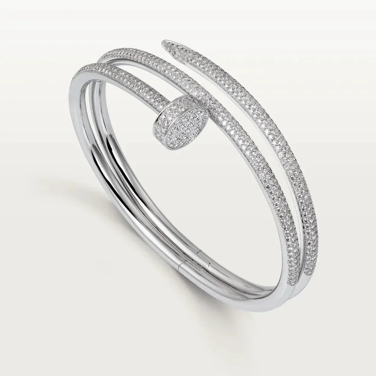 juste bracelet 35mm double rows full diamonds njz5n