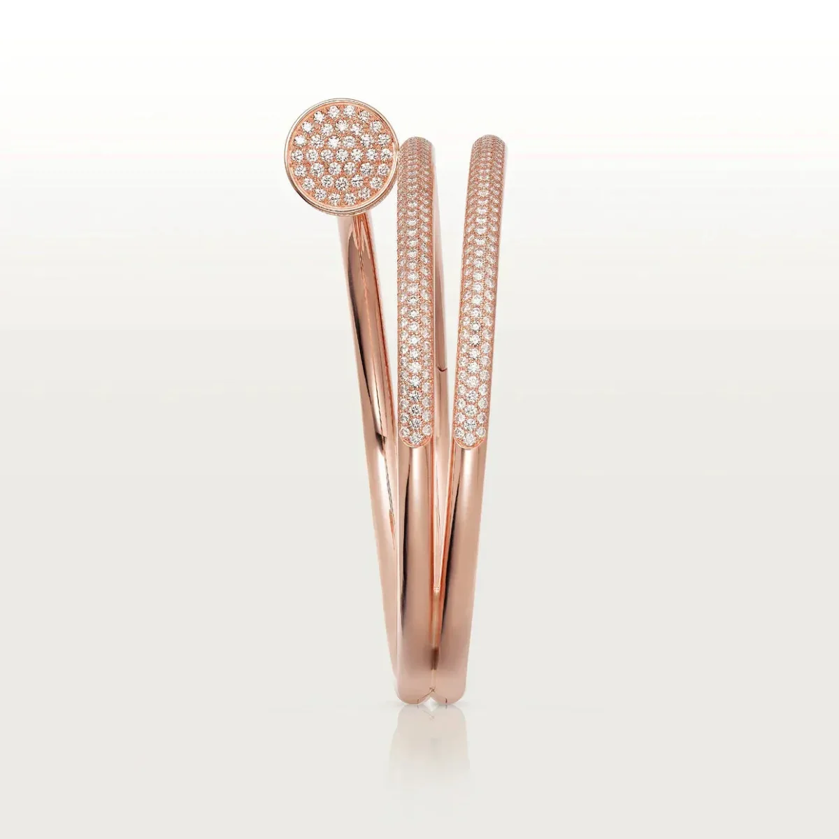 juste bracelet 35mm double rows full diamonds