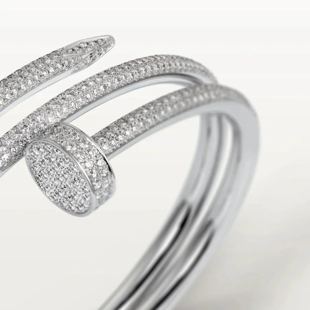 juste bracelet 35mm double rows full diamonds