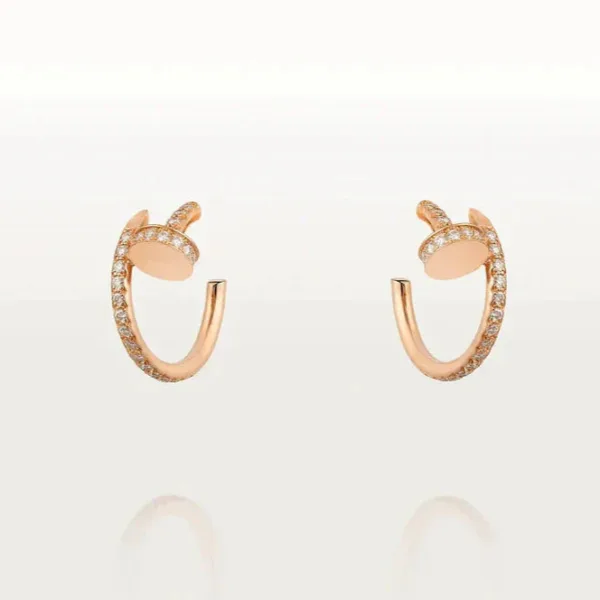 Juste Earrings 12.75mm Rose Gold Diamond Free Shipping