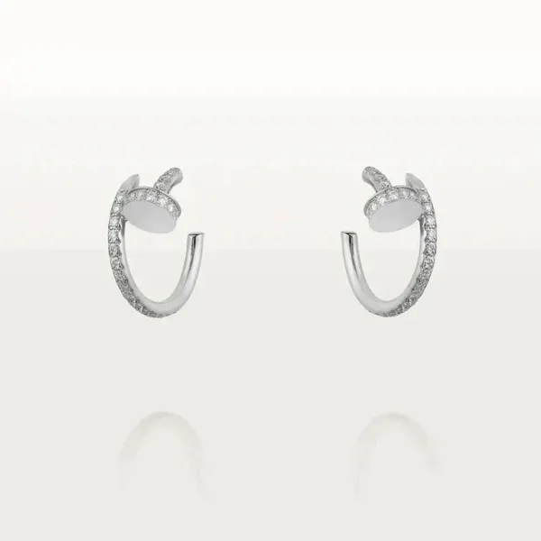 Juste Earrings 12.75mm Silver Diamond Free Shipping