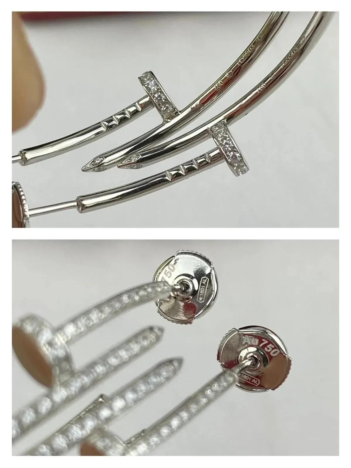 juste earrings diamonds 18mm