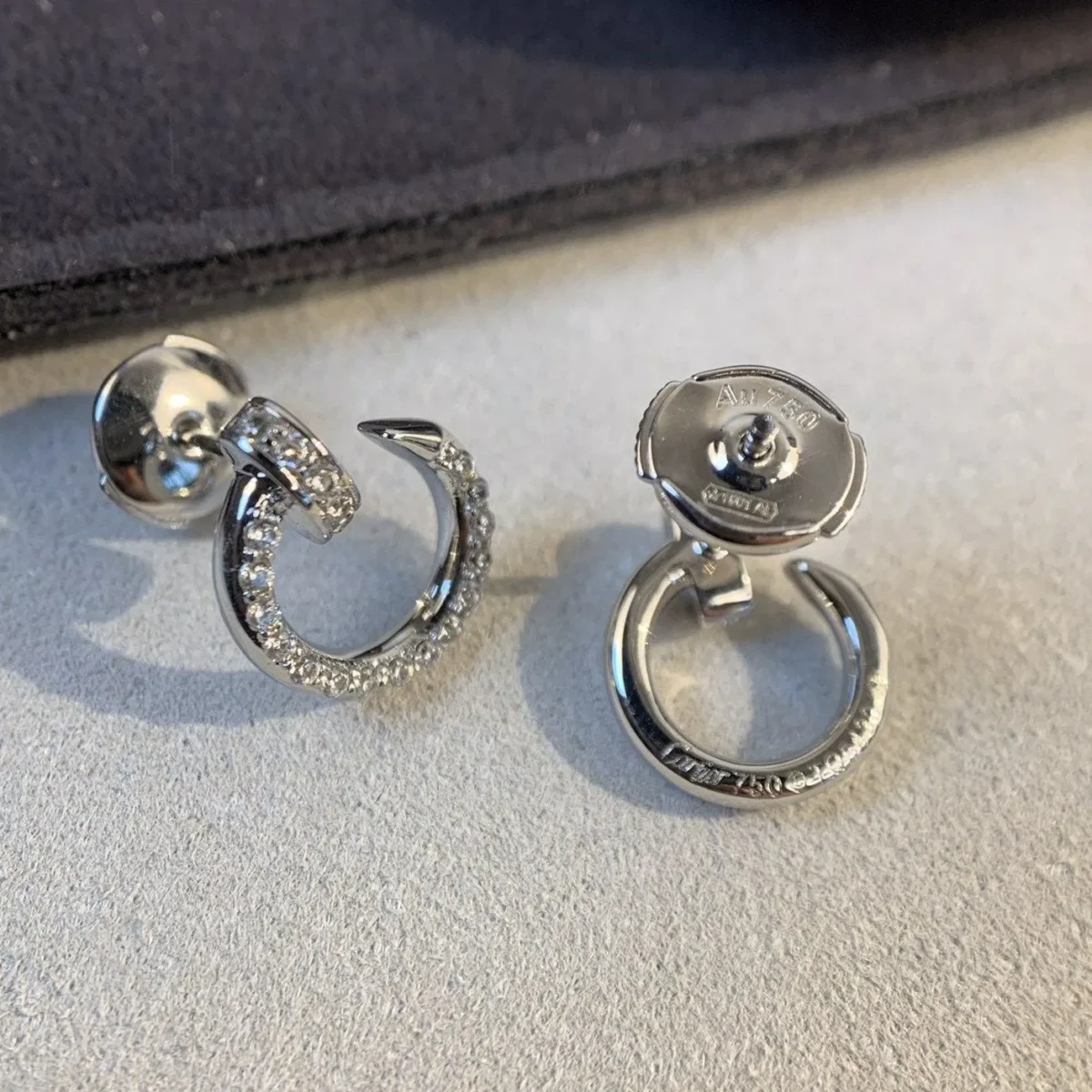 juste earrings silver diamonds p3vla