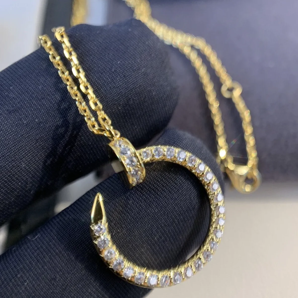 juste necklace gold diamonds 4zsop
