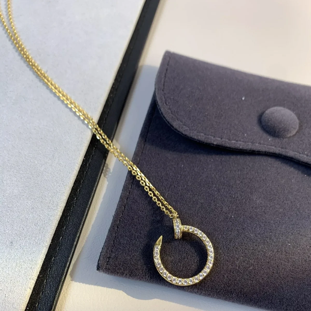 juste necklace gold diamonds msr7c