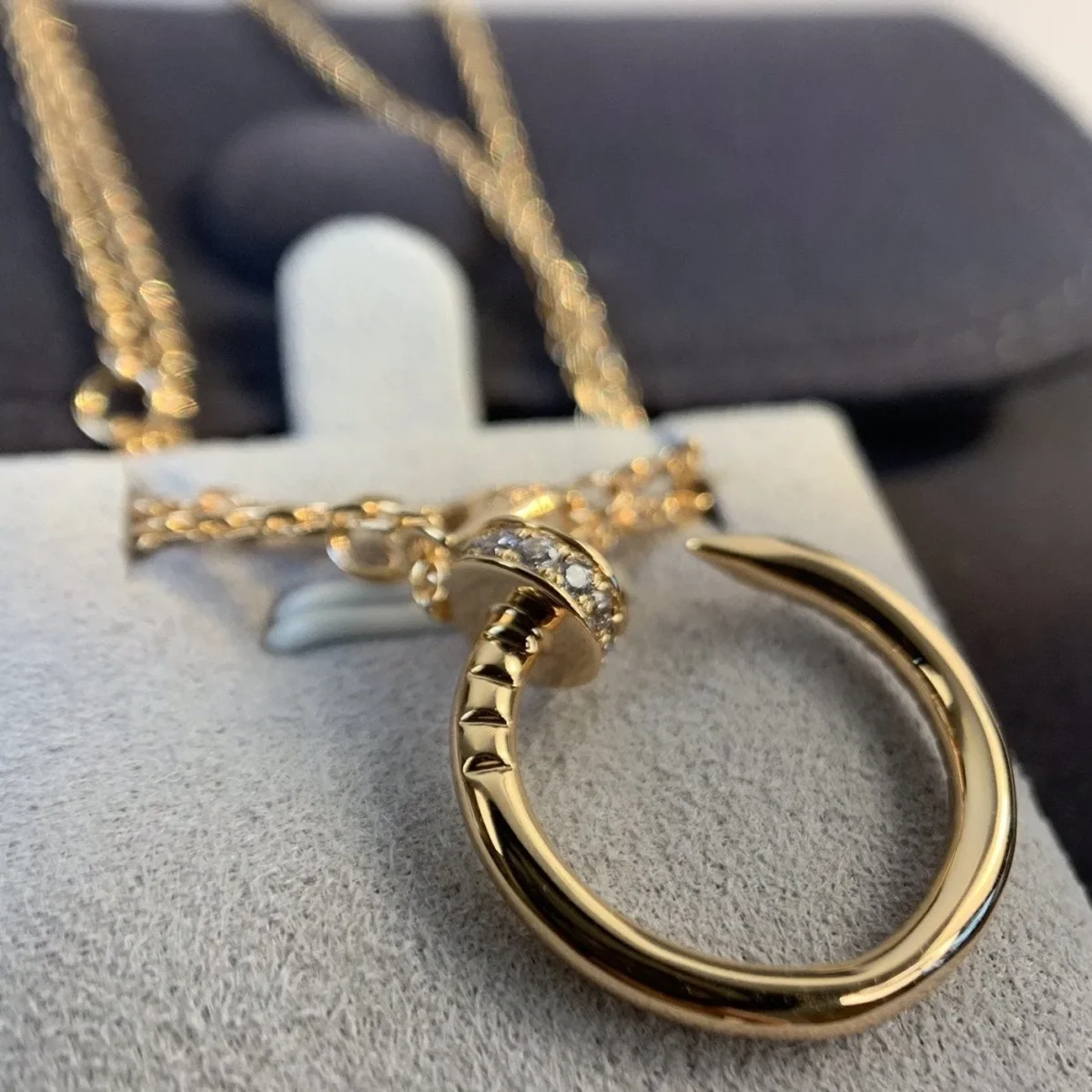 juste necklace rose gold diamonds 3dued
