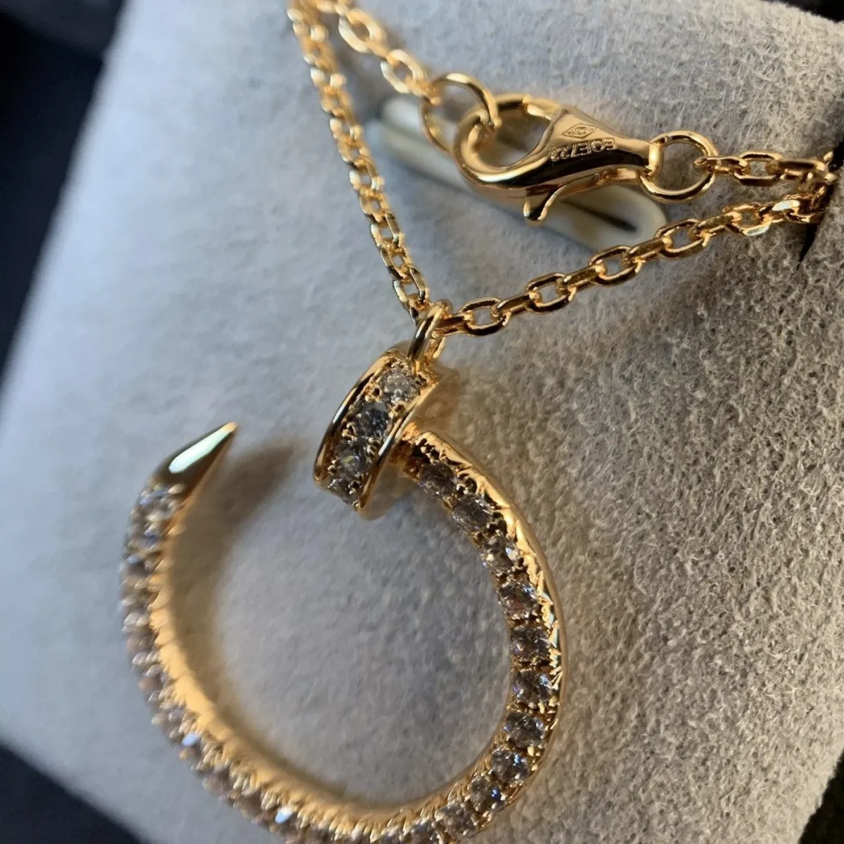 juste necklace rose gold diamonds awk6h