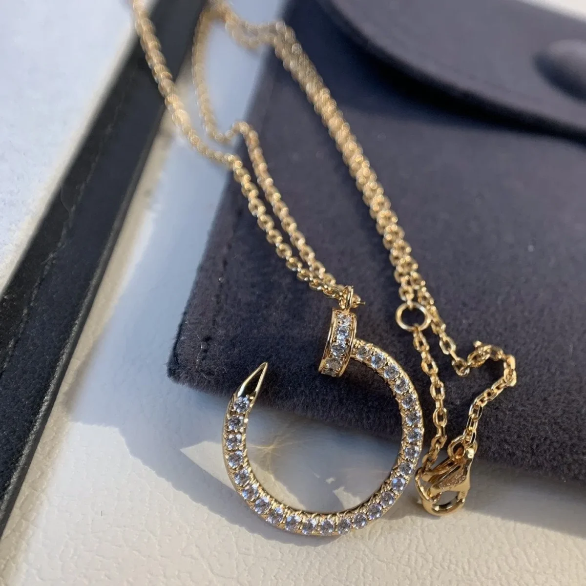 juste necklace rose gold diamonds jbp73