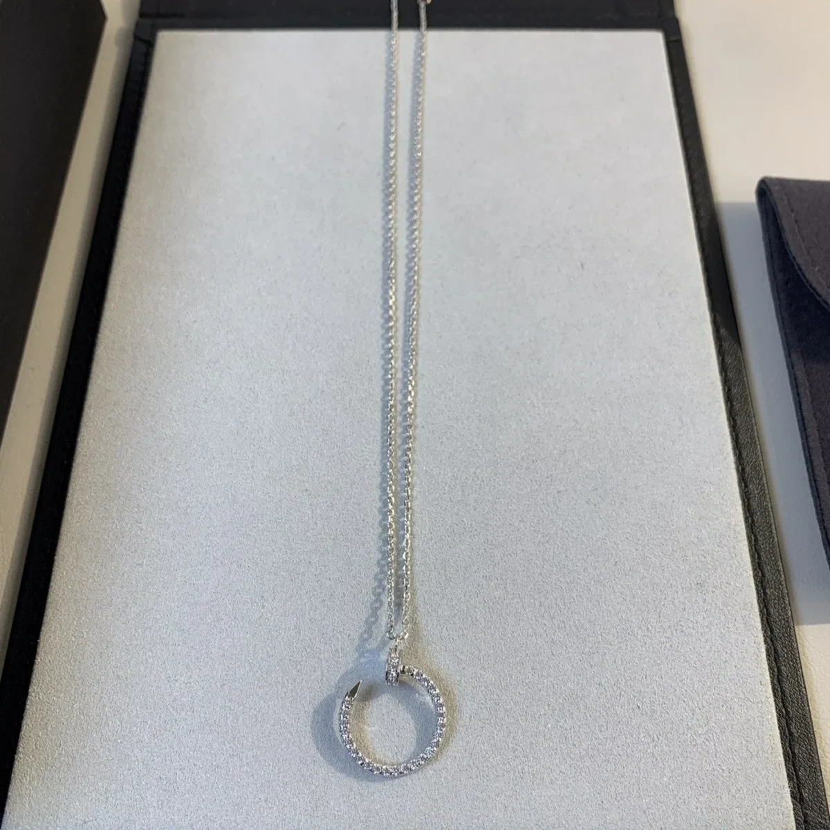 juste necklace silver diamonds jdmmh
