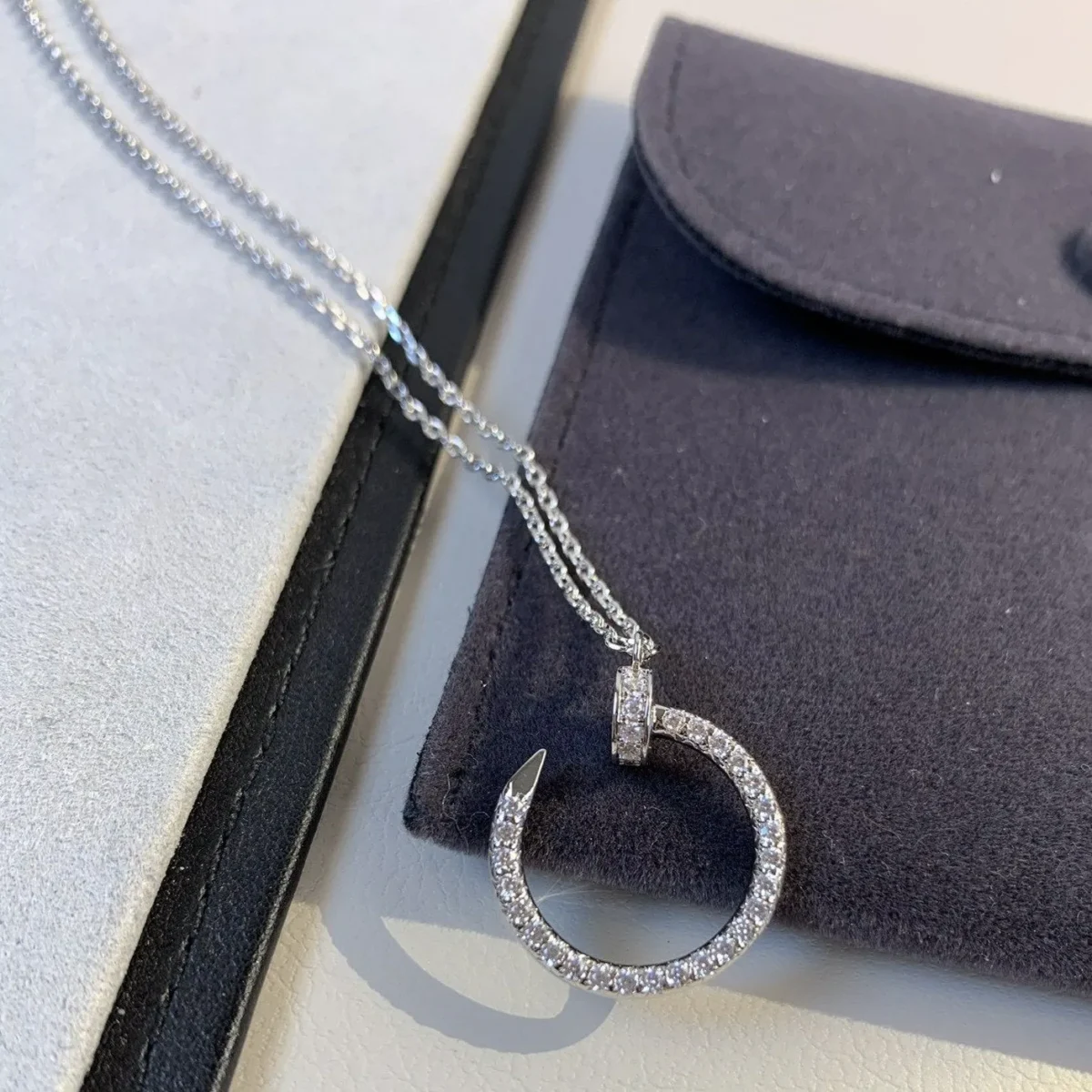 juste necklace silver diamonds ofc6v