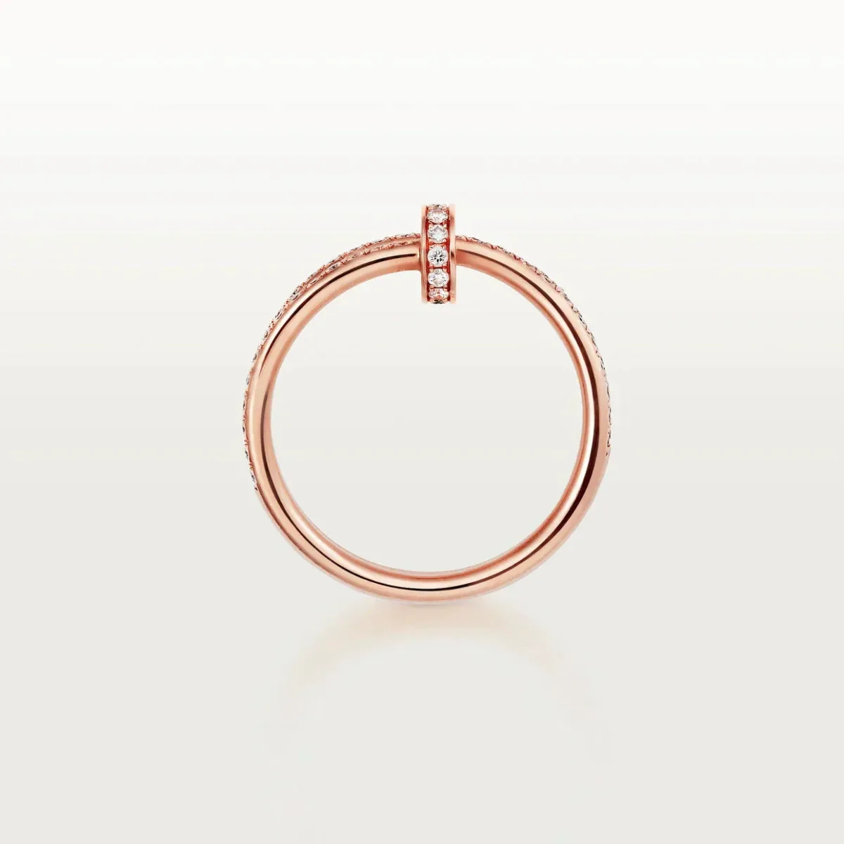 juste ring 18mm rose gold double row diamonds 6ojz0