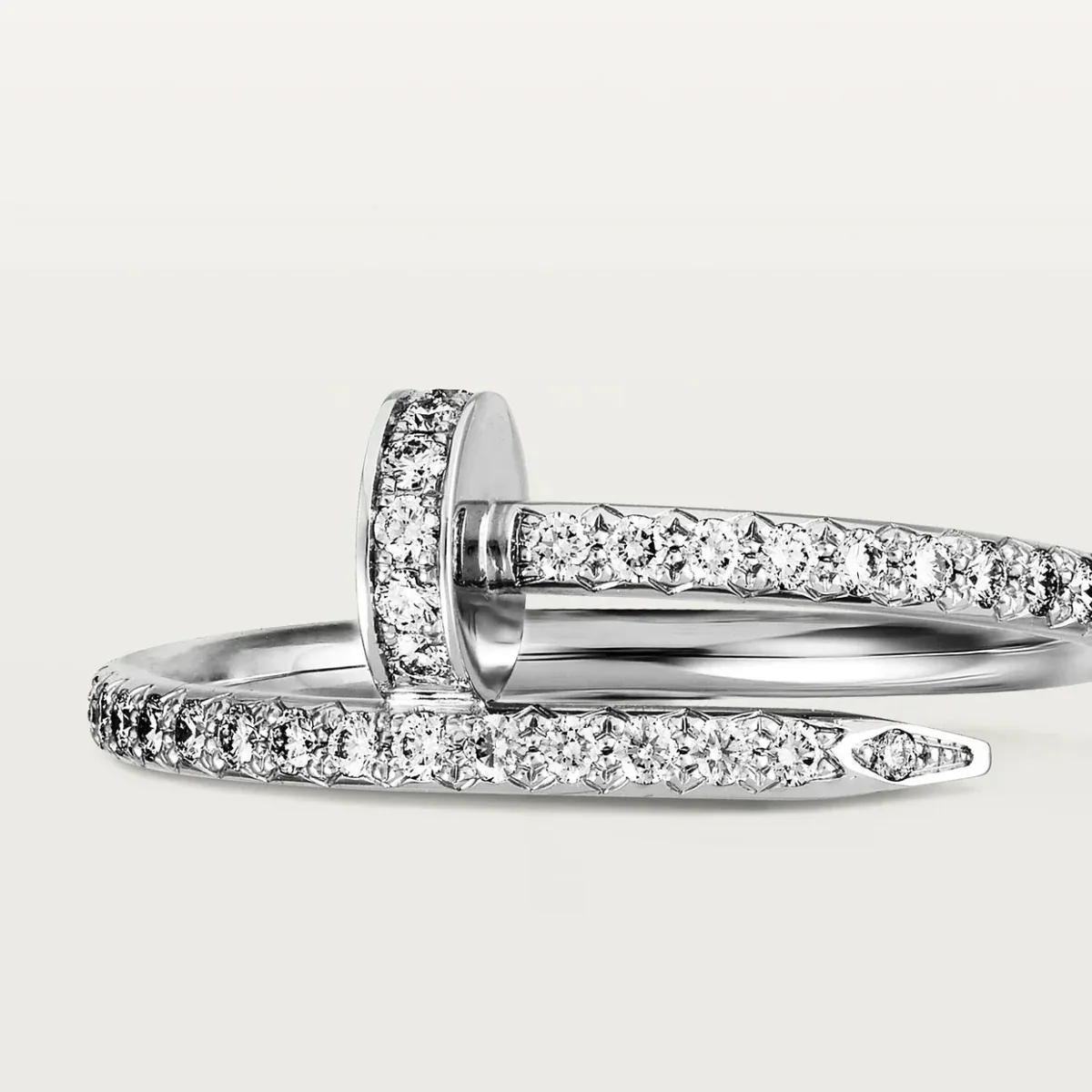 juste ring 18mm silver diamonds