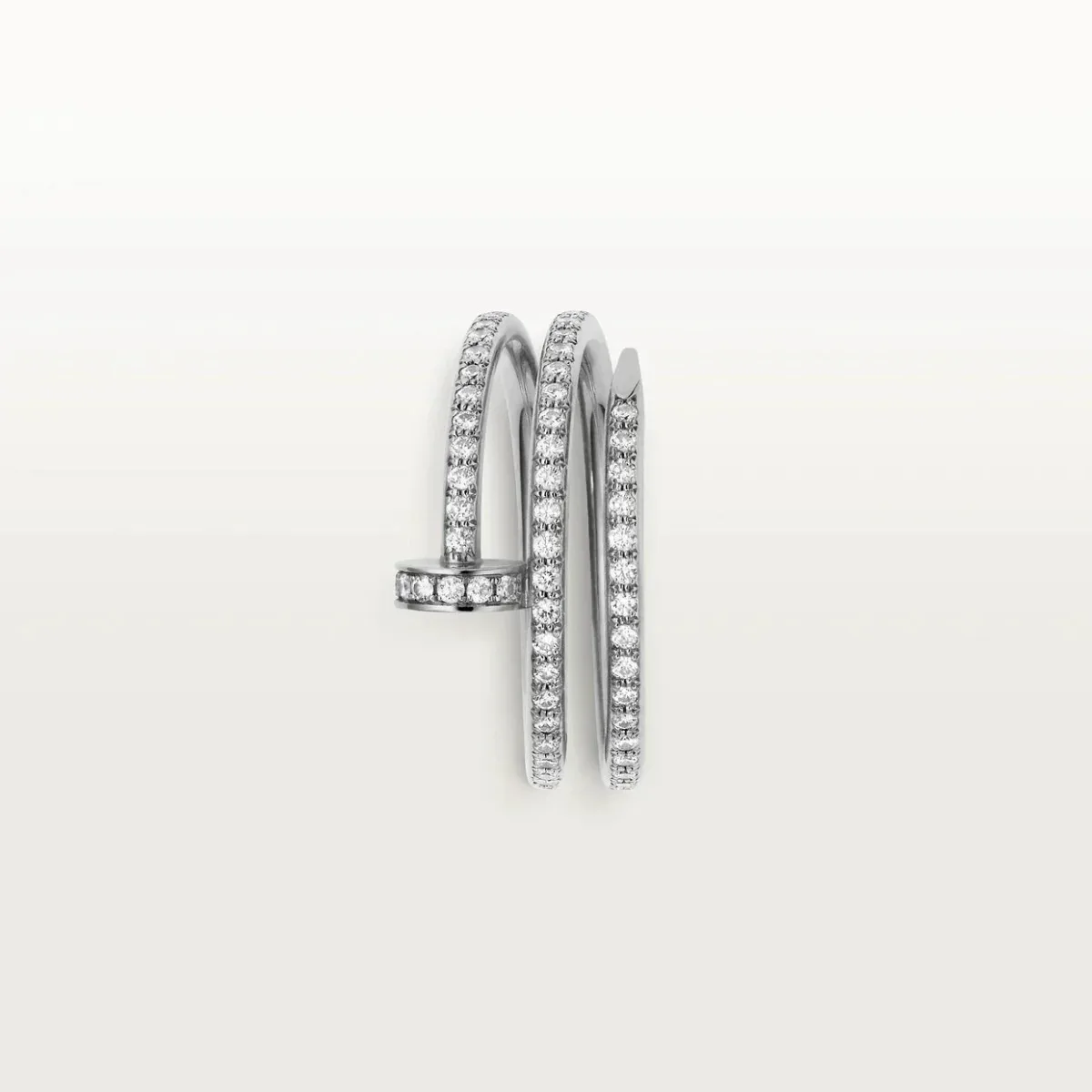 juste ring 18mm silver double row diamonds d7dg4