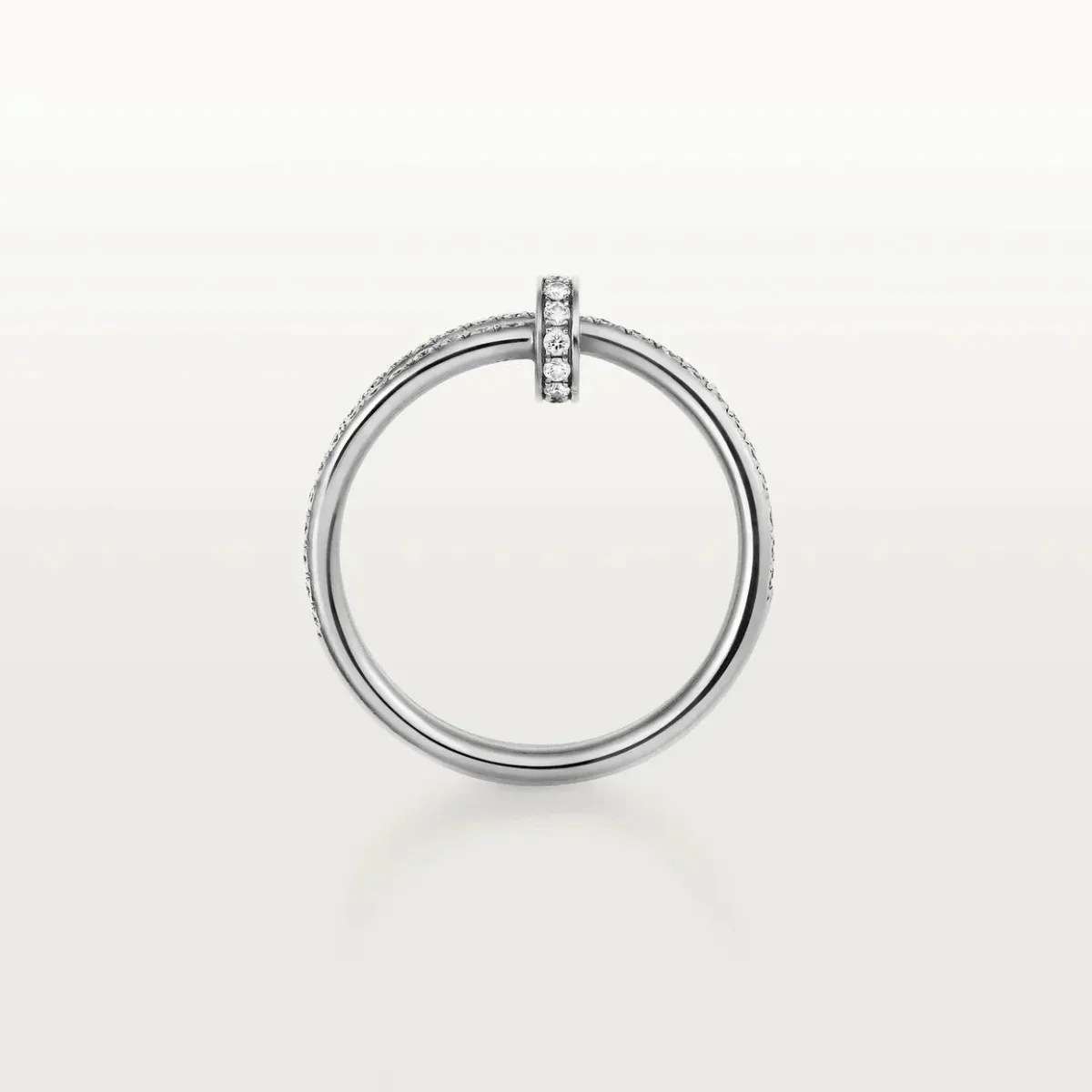 juste ring 18mm silver double row diamonds pa7t9