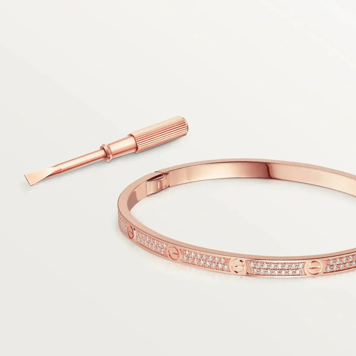 love bracelet 365mm diamond paved cip8m