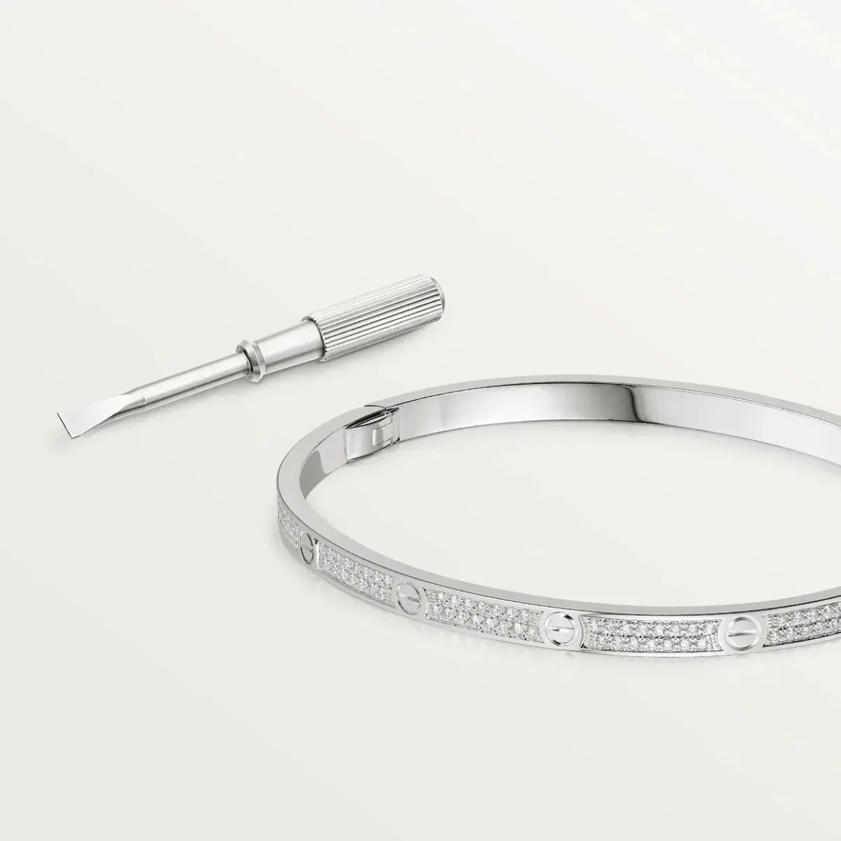 love bracelet 365mm diamond paved gy25z