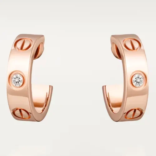 Track Order 11 love earrings 57mm 2 diamonds obl1k