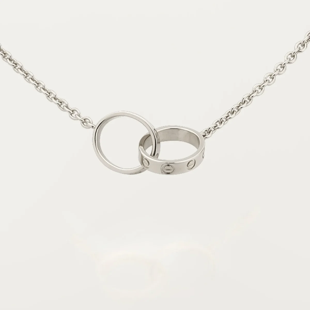 love necklace rose gold and silver 54ej6
