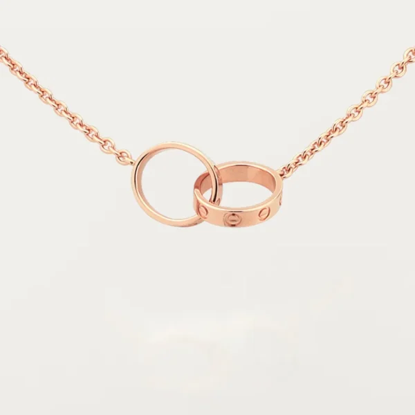 Love Necklace Rose Gold And Silver Free Shipping