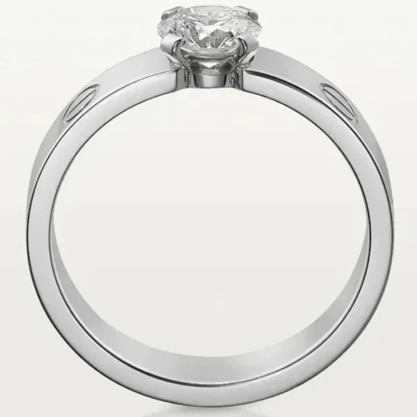 Love Ring 4mm 1 Big Diamond