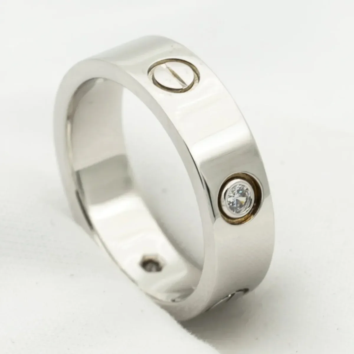 love ring 55mm 3 diamonds silver iwswz