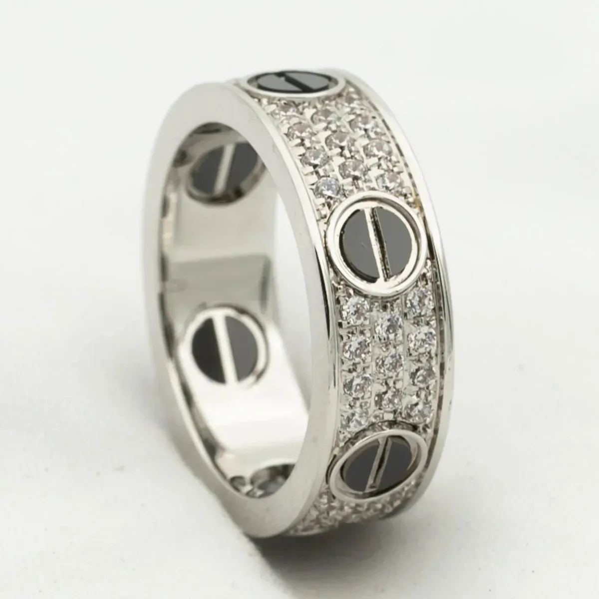 love ring 55mm diamonds paved ceramic