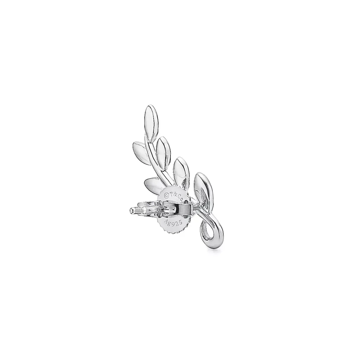 paloma picasso olive leaf silver earrings