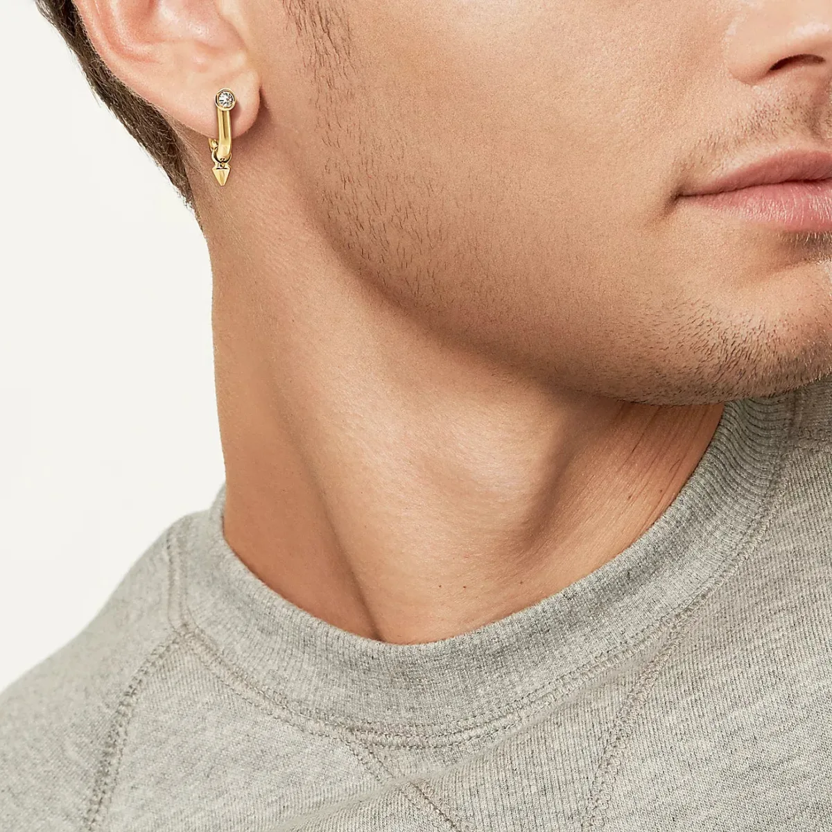 titan medium yellow gold with diamonds earrings vwbhr