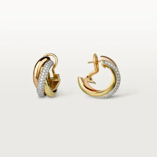 Track Order 15 trinity earrings rose gold diamond gold yiecn