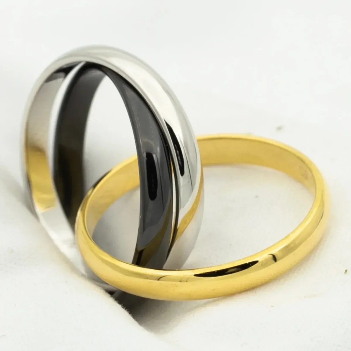 trinity ring black gold silver g2hz0