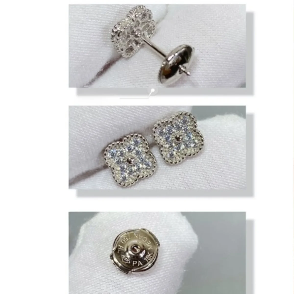 vintage alhambra diamonds earrings jkrne