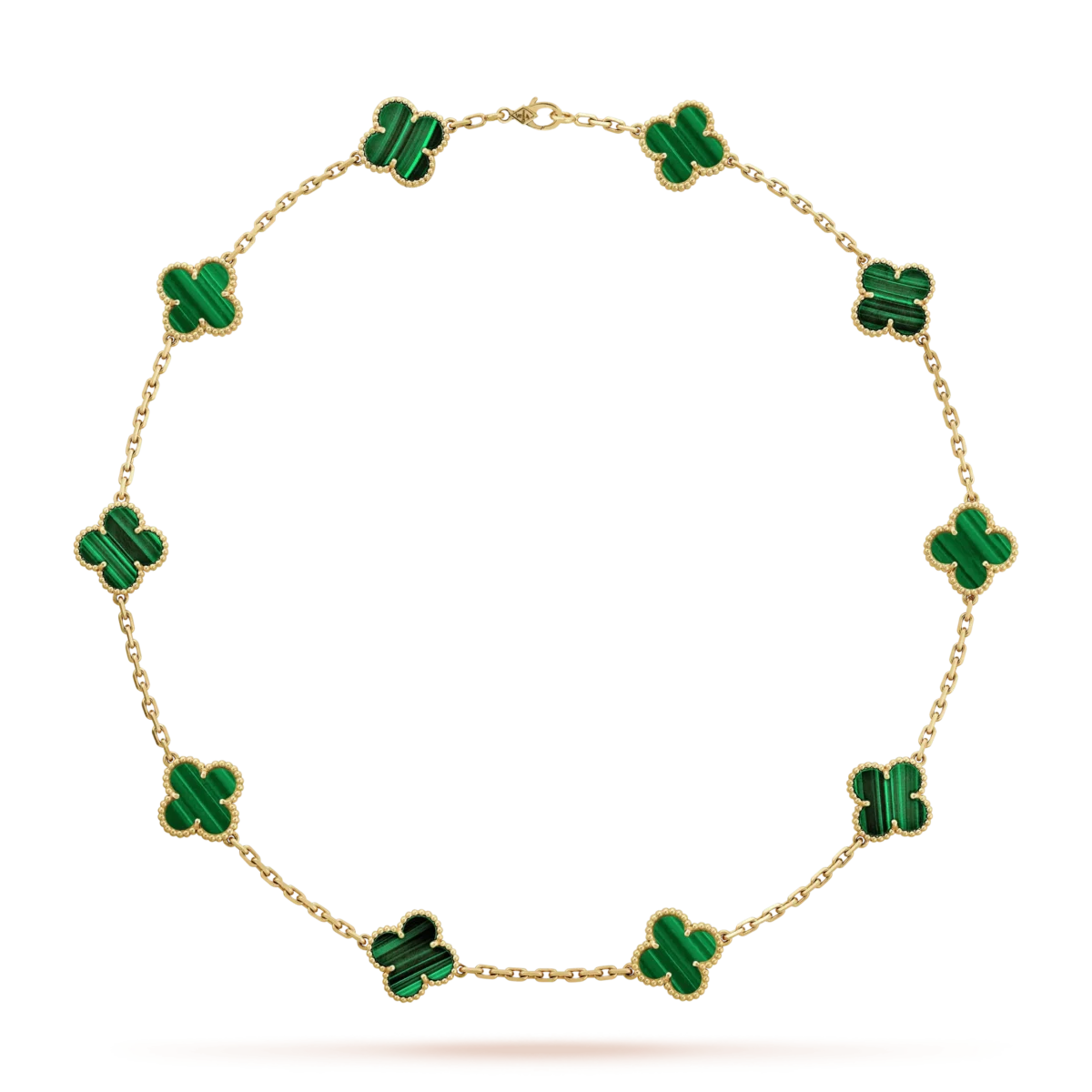 vintage alhambra malachite 10 motifs necklace wsoz3 scaled