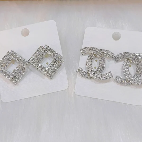 Golden Luxe Sparkling Crystal Earrings Free Shipping