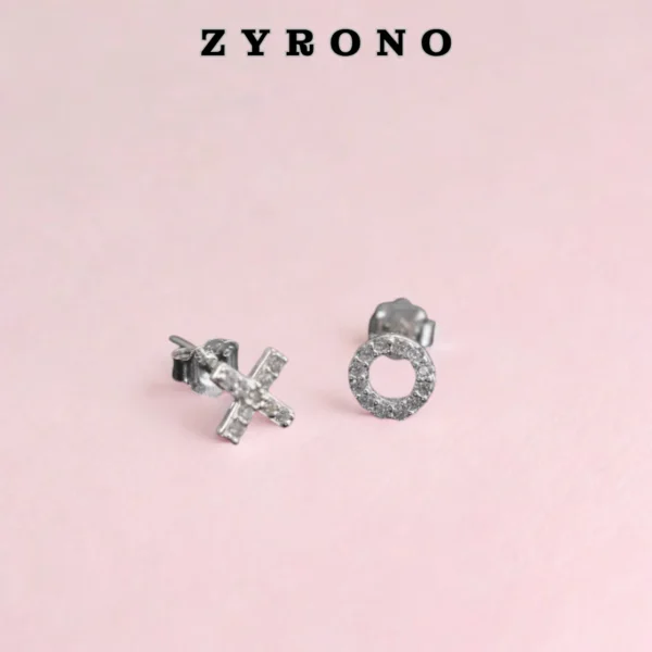ZYRONO X-O Silver Earrings ZYR3233 – Premium Silver Earrings Free Shipping
