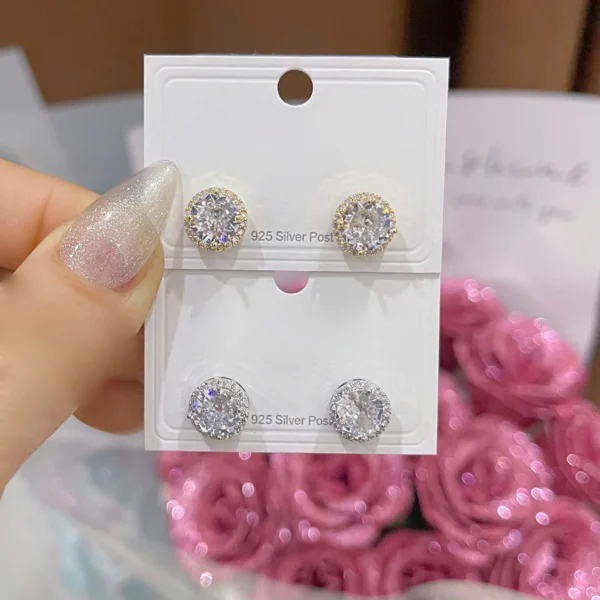 Radiant Elegance Crystal Earrings 1 (2 pairs) Free Shipping