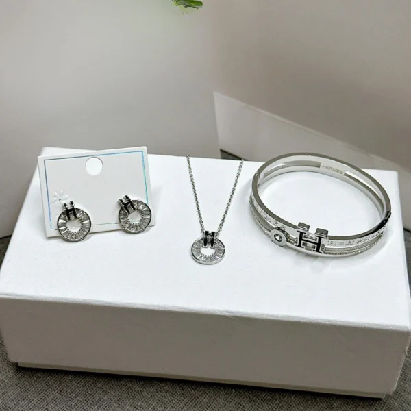 TW Luxe Charm Jewelry Set Earrings, Necklace & Bracelet Free Shipping Free Shipping