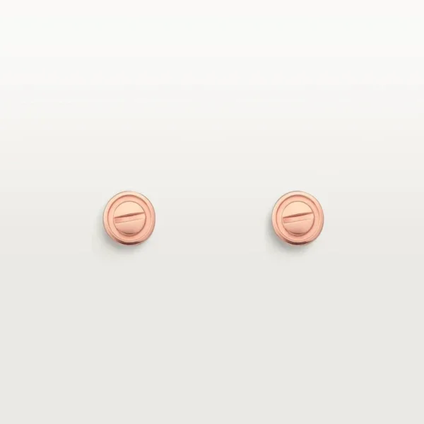 [Zyrono] LOVE EARRINGS PINK GOLD 10MM Free Shipping