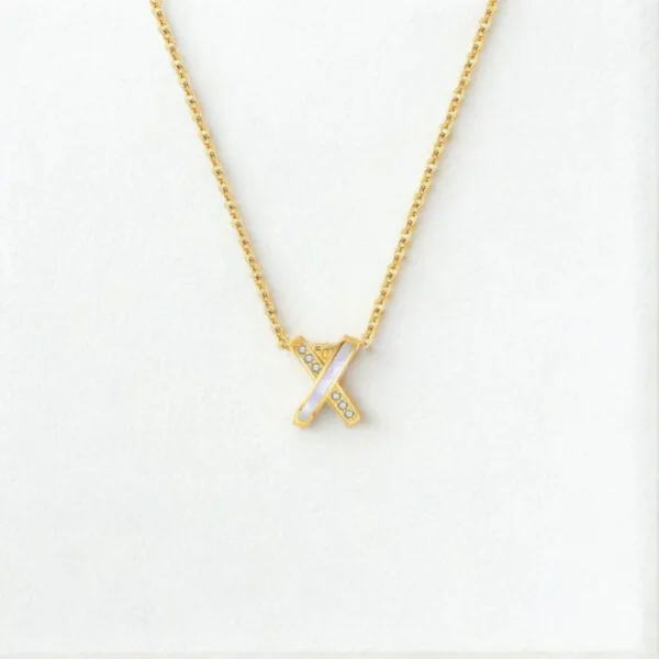 [Zyrono] Ferris Wheel Gold Necklace CDE6046GG Free Shipping