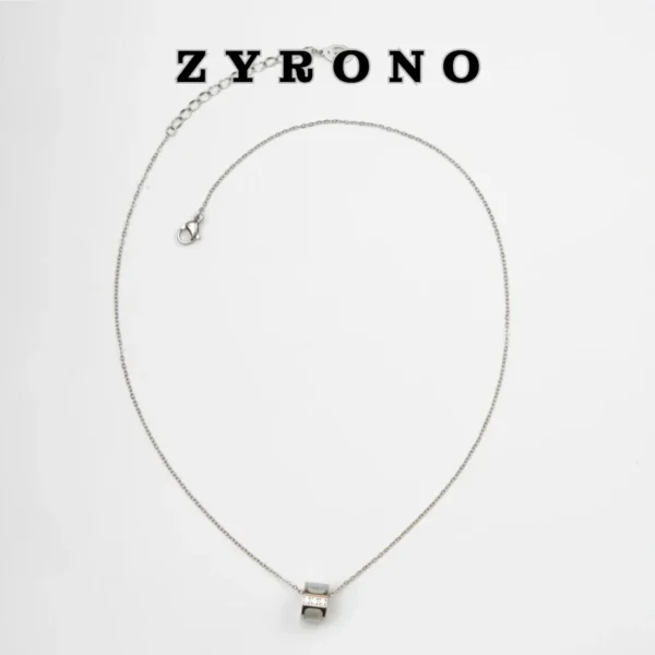 ZYRONO Band Nirvana Necklace Silver – Unisex Design Free Shipping
