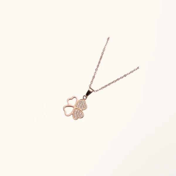 [ZYRONO] BELLE FLEUR POUR VOUS NECKLACE ROSE GOLD CDE6100RG FREE SHIPPING
