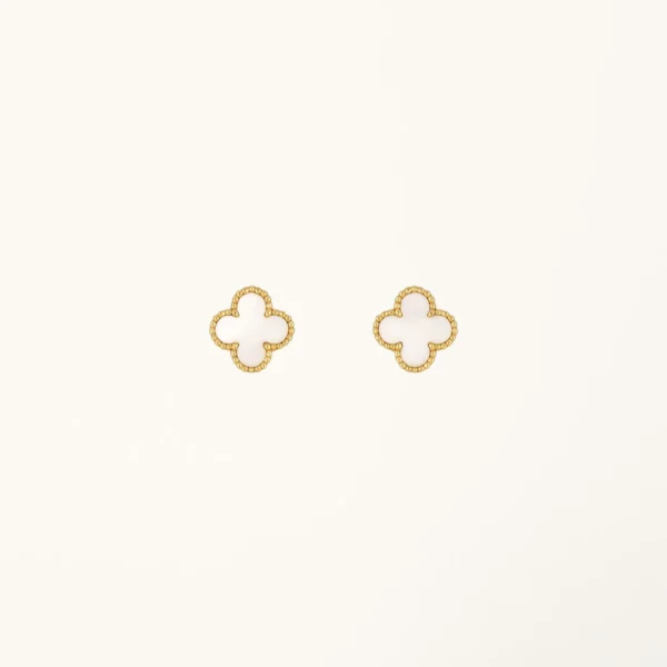 [ZYRONO] CLOVER MINI GOLD EARRINGS FREE SHIPPING