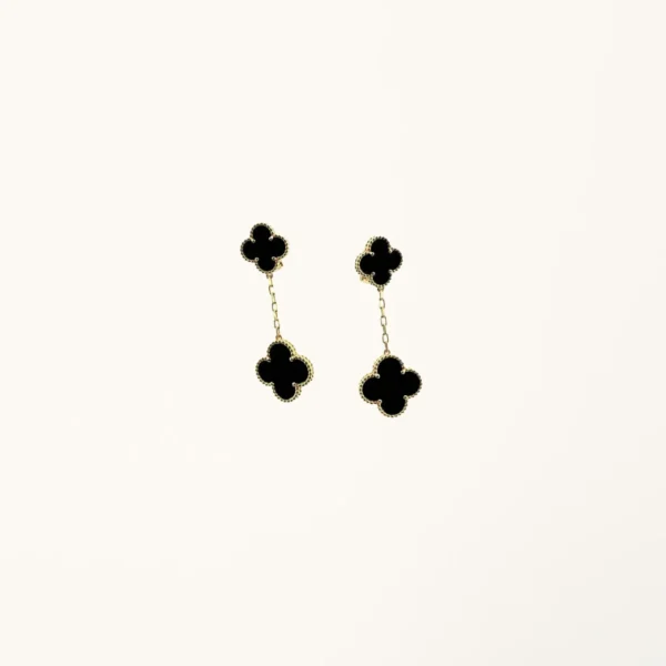 [ZYRONO] CLOVER 2 MOTIFS EARRINGS (MULTIPLE CHOICES) FREE SHIPPING