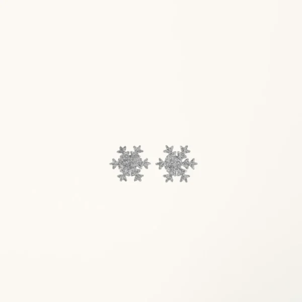 [ZYRONO] ROMANTIC SNOWFLAKE EARRINGS SILVER CDE3010SV FREE SHIPPING